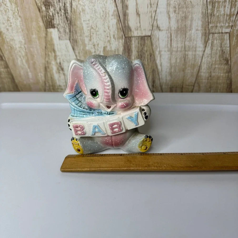 Vintage Elephant Planter‎ Pot Holder Baby Decor Nursery MCM